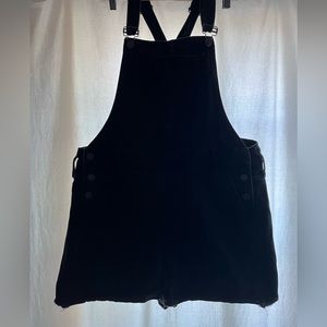 Denim overall shorts from madewell black